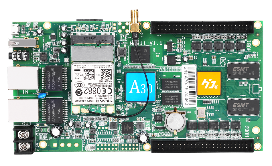 灰度異步大屏發送卡（A30、A30+）